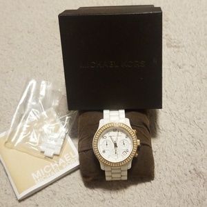 Michael Kors white ceramic watch